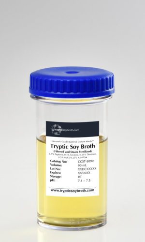 tryptic soy broth (tsb), usp, 90ml, wide mouth polycarbonate jar